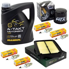 Wartung Öl Set 4L für Suzuki GSF 1200 Bandit 01-06 Luftfilter Ölfilter Zündkerze