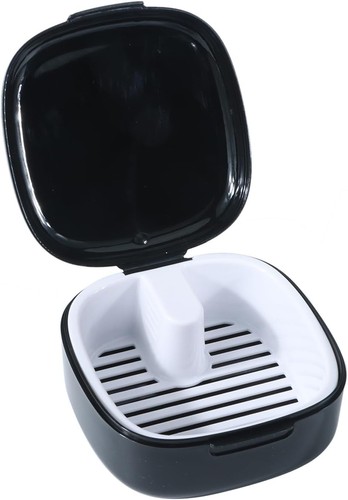 Zahnprothesenbox mit sieb - mit,