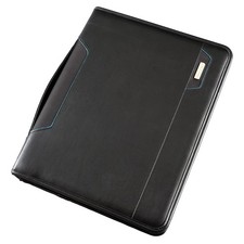 Alassio Orgamappe A4 SALERNO Schreibmappe Aktenmappe Lederimitat schwarz 30115