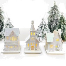 Weihnachtsdorf Holz LED