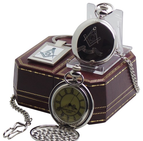 Freimaurer silber taschenuhr - silber,