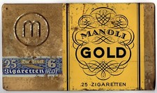 Manoli GOLD Blechschild ca. 1928  35 x 20 cm Berlin