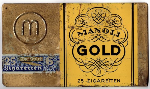 Manoli gold blechschild - manoli,