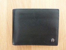 Geldbörse Etui "AIGNER", schwarz, für Karten, Scheine, Münzen, ca. 11 x 9 cm