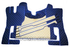 LKW Fußmatten mit  Sitzsockelverkleidung  für VOLVO FH4 FH5 beige blau