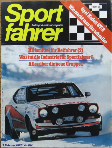 Sportfahrer opel kadett - 02/78,