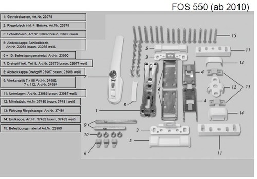 Abus fos550 ersatzteile für - fos550,