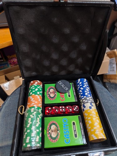 Casino poker set mit - poker, schwarzem