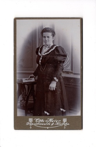 Cdv foto damenportrait feine - damenportrait,