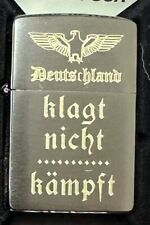 Zippo DEUTSCHLAND klagt nicht..kämpft + GRATIS GRAVUR mit oder ohne Geschenk Set