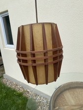 Mid Century Pendelleuchte Hängelampe Teakholz 60er cocoon pendant Lampe