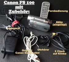 Canon FS 100 Digital Video Camcorder mit Zubehörpaket voll funktionsfähig