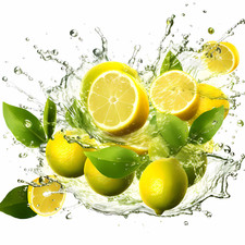 Wandbild Zitronen im Wasser