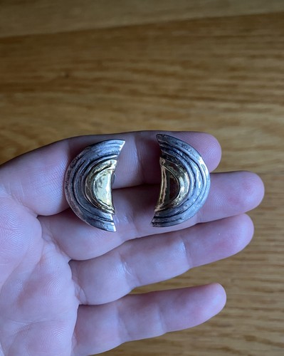Silber 925 gold - silber, ohrringe