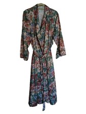 David Nieper Morgenmantel Damen XXL Mehrfarbig Floral Klassisch