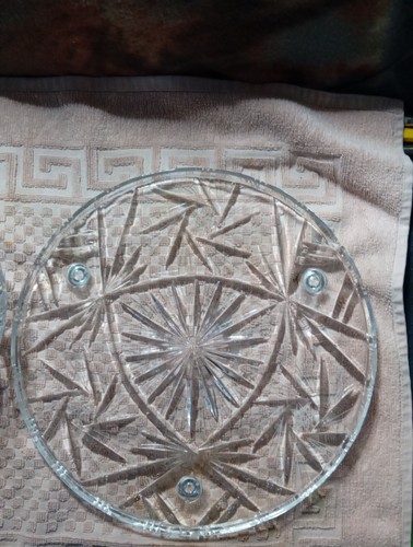 Geschliffene glas tortenplatte - geschliffene,