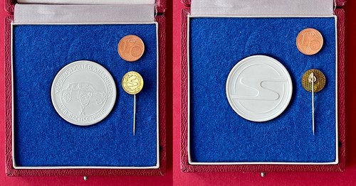 Ddr porzellan medaille - ddr,