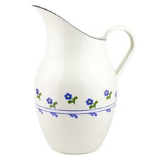 WC-Kanne Emaille Motiv Blume