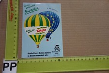 Alter Aufkleber Gewürze Suppen Fertiggerichte KNORR Heissluftballon 2000