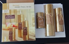 Kerzen 3er set golden - 3er, „golden
