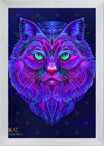 Katze geist tier - geist, gerahmtes