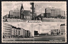 Ansichtskarte Gotenhafen, Platz mit Kirche 1914 
