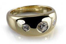 Ring 3 Brillanten insg ca 0,50