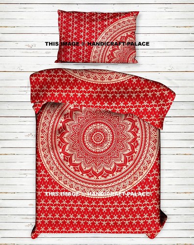 Gold ombre mandala rote decke - gold,