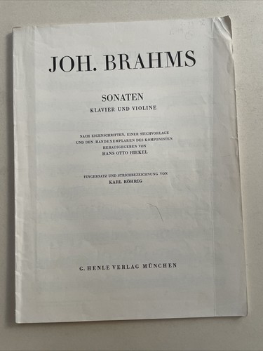 Joh brahms sonaten - alte, noten