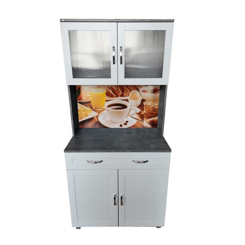 Küchenbuffet mit glasteil - mit,