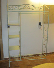 Gaderobe - Metall - Blumendekor - Retro Look - stabil