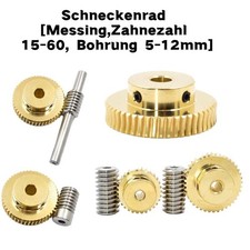 Modul 1 Schneckenrad Messing