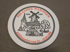 Bierdeckel ,  Barre Bräu , 900 Jahre Warmsen