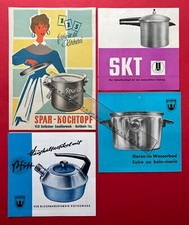 4 x DDR Reklame Prospekt 1959 - 68 Spar-Kochtopf, Schnellkochtopf    ( F22674