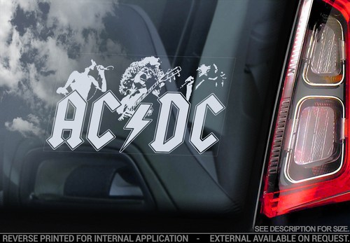 Car window sticker - ac/dc,
