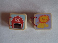 Minnie Holzbuch Lernbuch Tiere 2 Stück im Set 
