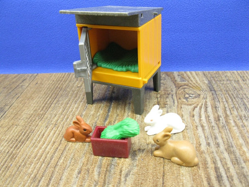 Hasenstall mit hasen - hasenstall,