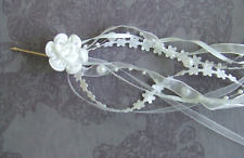 Kopfschmuck Kommunion Blüte Perlen Haarschmuck Kommunionkleid weiß