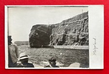 Privat Foto AK HELGOLAND um 1910 Blick vom Boot auf die Insel  ( 110714