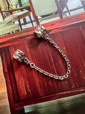 Original Pandora Charm Sicherheitskette Komfortkette für Armbänder Blumen Silber