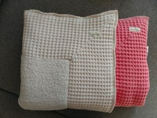 KOEKA Babydecke Krabbeldecke Wickelauflage weich  gepolstert rosa/creme 80x100cm