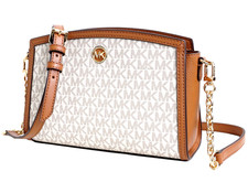 Michael Kors Tasche Umhängetasche Chantal Large EW Xbody Vanilla/Acorn Neu