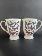 ? Eva d’Arley Porzellantassen – Schmetterling Motiv – 2er Set ☕