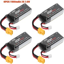 4 Stück 7,6V 50C 1100mAh 2S