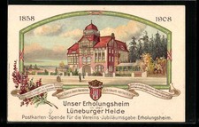 Lithographie Walsrode, Erholungsheim in der Lüneburger Heide 