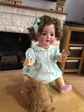 Große 23 Zoll 59 cm antike Babypuppe Biskuitkopf Porzellanfabrik - Burggrub 169 Special