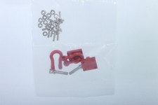 2 Schäkel mit Halter  ROT RC Modellbau Bagger Radlader LKW AUTO 