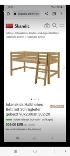 Infanskids halbhohes bett mit - infanskids,