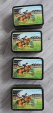 4 Aufbewarungsdosen Mehrzweckbehältnis Blechdosen mit Motiv Reitturnier