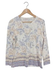 OVANTI Feinstrickpullover Damen Pullover Gr. DE 42 wollweiß-blau Casual-Look